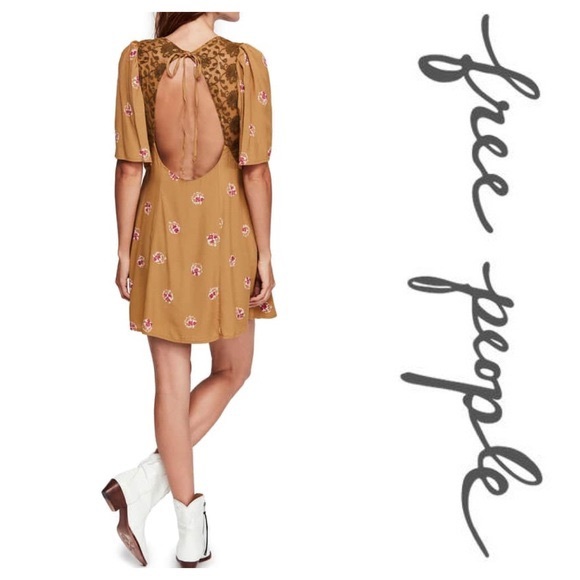 Free People mockingbird mini dress with open back - Picture 2 of 8